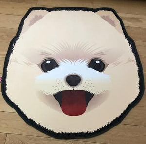 Image of a cutest smiling puppy face pomeranian rug