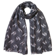 Load image into Gallery viewer, Infinite Pomeranian Love Womens Scarves-Accessories-Accessories, Dogs, Pomeranian, Scarf-Dark Grey-1