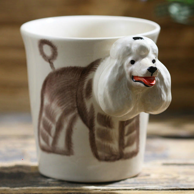 Poodle Love 3D Ceramic Cup-Mug-Dogs, Home Decor, Mugs, Poodle-3
