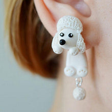 Load image into Gallery viewer, Poodle Love Handmade Polymer Clay EarringsDog Themed Jewellery