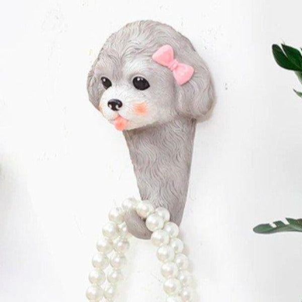 Poodle Love Multipurpose Large Wall Hook-Home Decor-Bathroom Decor, Dogs, Figurines, Home Decor, Poodle, Wall Hooks-Mini Poodle - 1 pc-1