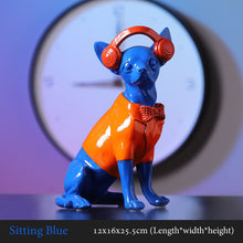 Load image into Gallery viewer, Pop Art Chihuahua Resin Statues-Home Decor-Chihuahua, Dogs, Home Decor, Statue-Sitting Blue-2