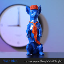 Load image into Gallery viewer, Pop Art Chihuahua Resin Statues-Home Decor-Chihuahua, Dogs, Home Decor, Statue-Standing Blue-3