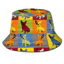 Load image into Gallery viewer, Pop Art French Bulldogs Bucket Hat-Accessories-Accessories, Dogs, French Bulldog, Hat-10