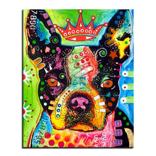 Load image into Gallery viewer, Image of a boston terrier wall art poster in Boston Terrier with a Crown pop art design