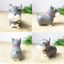 Load image into Gallery viewer, Grey Dog Love Ceramic Car Dashboard / Office Desk Ornament Figurine-Home Decor-Dogs, Figurines, Home Decor-12