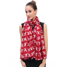 Load image into Gallery viewer, Infinite Labrador Love Womens Scarves-Accessories-Accessories, Black Labrador, Chocolate Labrador, Dogs, Labrador, Scarf-Red-7