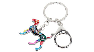 Beautiful Whippet Love Enamel Keychains-Accessories-Accessories, Dogs, Keychain, Whippet-10