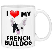 Load image into Gallery viewer, I Love My Pied Black and White French Bulldog Coffee Mug-Mug-Dogs, French Bulldog, Home Decor, Mugs-3