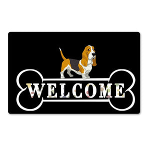Warm Doggo Welcome Rubber Door Mats-Home Decor-Dogs, Doormat, Home Decor-Basset Hound-Extra Large-7