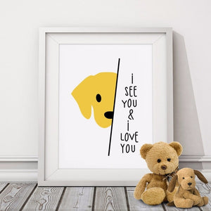 I See You and I Love You Labrador Poster-Home Decor-Dogs, Home Decor, Labrador, Poster-7