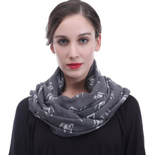 Load image into Gallery viewer, I Love English Bulldogs Infinity Loop Scarves-Accessories-Accessories, Dogs, English Bulldog, Scarf-Dark Grey-1