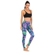 Load image into Gallery viewer, Kaleidoscopic Paws Print Women’s Leggings-Apparel-Apparel, Dogs, Leggings-7