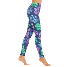 Load image into Gallery viewer, Kaleidoscopic Paws Print Women’s Leggings-Apparel-Apparel, Dogs, Leggings-4