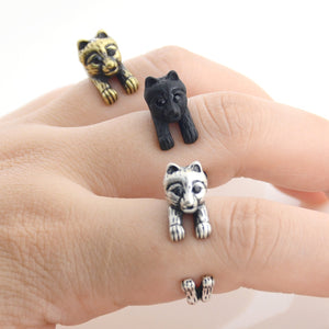 3D Samoyed Finger Wrap Rings-Dog Themed Jewellery-Dogs, Jewellery, Ring, Samoyed-8