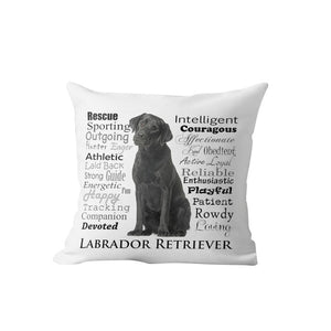 Why I Love My Collie Cushion Cover-Home Decor-Cushion Cover, Dogs, Home Decor, Rough Collie-One Size-Labrador - Black-17