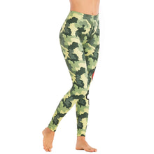 Load image into Gallery viewer, I Love Dogs Military Camo Print Women’s Leggings-Apparel-Apparel, Dogs, Leggings-5