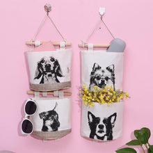 Load image into Gallery viewer, Doggo Love Multipurpose Door or Wall Hanging Storage Pouches-Home Decor-Bathroom Decor, Dogs, Home Decor-1