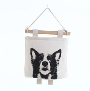 Border Collie Love Multipurpose Door or Wall Hanging Storage Pouch-Home Decor-Bathroom Decor, Border Collie, Dogs, Home Decor-Border Collie-1