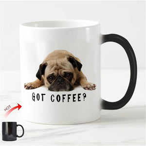 Got Coffee Pug Coffee Mug-Mug-Dogs, Mugs, Pug-Color Changing Ceramic-11 oz / 325 ml-2