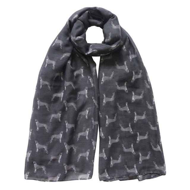 Infinite Staffordshire Bull Terrier Love Womens Scarves-Accessories-Accessories, Dogs, Scarf, Staffordshire Bull Terrier-Grey-1