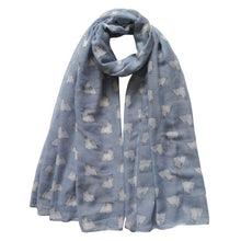 Load image into Gallery viewer, Infinite Maltese Love Womens Scarves-Accessories-Accessories, Dogs, Maltese, Scarf-Blue-2