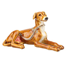 Load image into Gallery viewer, Greyhound / Whippet Love Small Jewellery Box-Dog Themed Jewellery-Bathroom Decor, Dogs, Greyhound, Home Decor, Jewellery, Jewellery Box, Whippet-1