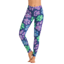Load image into Gallery viewer, Kaleidoscopic Paws Print Women’s Leggings-Apparel-Apparel, Dogs, Leggings-2