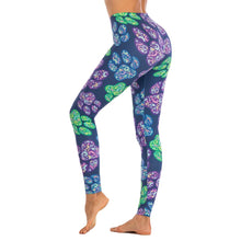Load image into Gallery viewer, Kaleidoscopic Paws Print Women’s Leggings-Apparel-Apparel, Dogs, Leggings-3