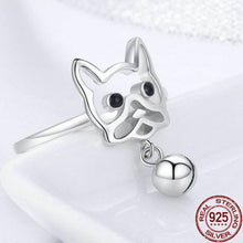 Load image into Gallery viewer, Doodle Frenchie Love Silver Ring-Dog Themed Jewellery-Dogs, French Bulldog, Jewellery, Ring-4