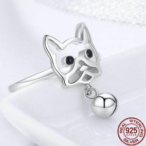 Doodle Frenchie Love Silver Ring-Dog Themed Jewellery-Dogs, French Bulldog, Jewellery, Ring-4