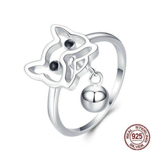 Load image into Gallery viewer, Doodle Frenchie Love Silver Ring-Dog Themed Jewellery-Dogs, French Bulldog, Jewellery, Ring-8-1