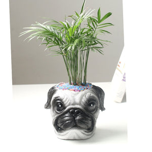 Beautiful Pug Love Decorative Flower Pot-Home Decor-Dogs, Flower Pot, Home Decor, Pug-2