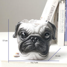 Load image into Gallery viewer, Beautiful Pug Love Decorative Flower Pot-Home Decor-Dogs, Flower Pot, Home Decor, Pug-7