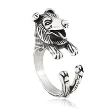 Load image into Gallery viewer, 3D Rough Collie Finger Wrap Rings-Dog Themed Jewellery-Dogs, Jewellery, Ring, Rough Collie-3