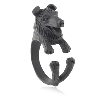 3D Rough Collie Finger Wrap Rings-Dog Themed Jewellery-Dogs, Jewellery, Ring, Rough Collie-7