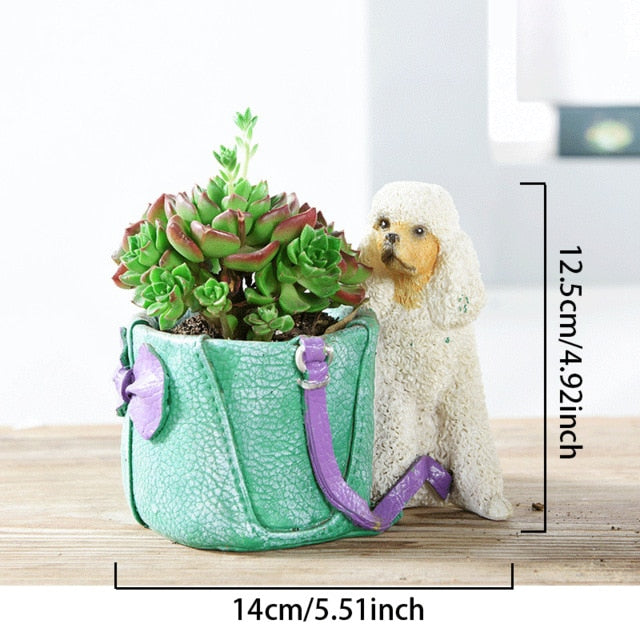 Cutest Poodle Love Succulent Flower Pot - Series 2-Home Decor-Dogs, Flower Pot, Home Decor, Poodle-Poodle-1