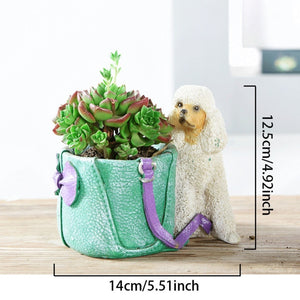 Cutest Puppy Love Succulent Flower Pots - Series 2-Home Decor-Dogs, Flower Pot, Home Decor-Poodle-4