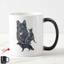 Load image into Gallery viewer, Color Changing Black German Shepherds Coffee Mug-Mug-Dogs, German Shepherd, Mugs-2