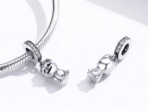 Pomeranian Love Silver Pendant-Dog Themed Jewellery-Charm Beads, Dogs, Jewellery, Pomeranian-3