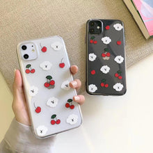Load image into Gallery viewer, Happy Bichon Frises and Red Cherries iPhone Case-Cell Phone Accessories-Accessories, Bichon Frise, Dogs, iPhone Case-For iPhone X Xs-1