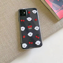Load image into Gallery viewer, Happy Bichon Frises and Red Cherries iPhone Case-Cell Phone Accessories-Accessories, Bichon Frise, Dogs, iPhone Case-6