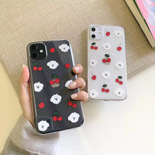 Load image into Gallery viewer, Happy Bichon Frises and Red Cherries iPhone Case-Cell Phone Accessories-Accessories, Bichon Frise, Dogs, iPhone Case-8
