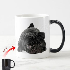Color Changing Cutest Black Pug Coffee Mug-Mug-Dogs, Mugs, Pug-2