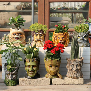 Beautiful Pomeranian Love Decorative Flower Pot-Home Decor-Dogs, Flower Pot, Home Decor, Pomeranian-4