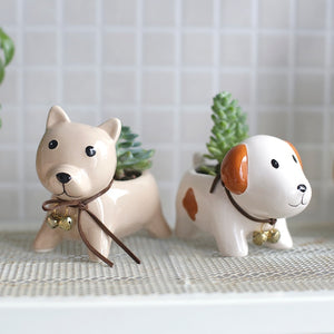 Shiba Inu Love Ceramic Succulent Flower Pot-Home Decor-Dogs, Flower Pot, Home Decor, Shiba Inu-5