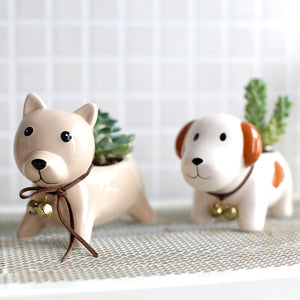 Shiba Inu Love Ceramic Succulent Flower Pot-Home Decor-Dogs, Flower Pot, Home Decor, Shiba Inu-6