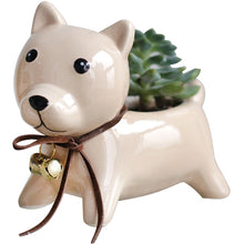 Load image into Gallery viewer, Shiba Inu Love Ceramic Succulent Flower Pot-Home Decor-Dogs, Flower Pot, Home Decor, Shiba Inu-7