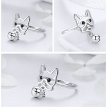 Load image into Gallery viewer, Doodle Frenchie Love Silver Ring-Dog Themed Jewellery-Dogs, French Bulldog, Jewellery, Ring-3