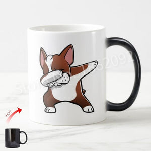 Color Changing Dabbing Brown Boston Terrier Coffee Mug-Mug-Boston Terrier, Dogs, Mugs-3